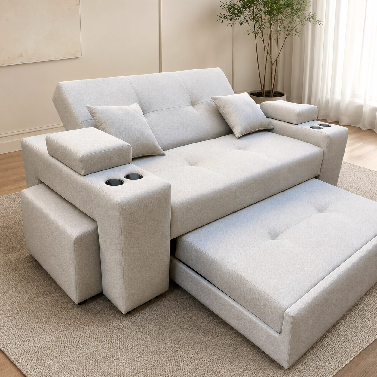 37_vive_bonito_sofa_cama_smart_2_cuerpos_2_puffs_chile.jpg Sofá Cama Smart 2 Cuerpos + 2 Puffs - Imagen 1