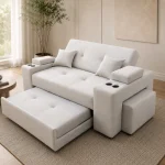 Sofá Cama Smart 2 Cuerpos + 2 Puffs - Imagen 4